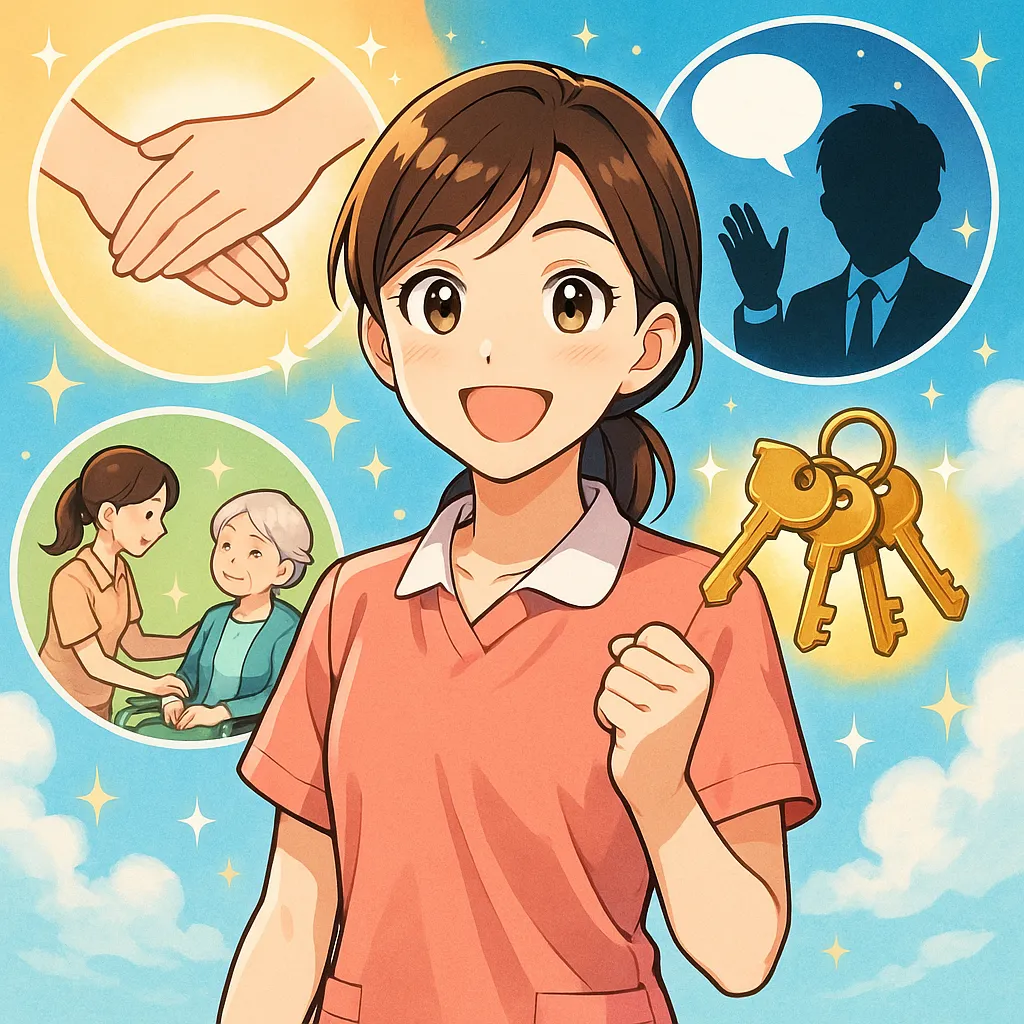 最高のコミュニケーションとケアを、輝く笑顔につなげよう!3つの鍵